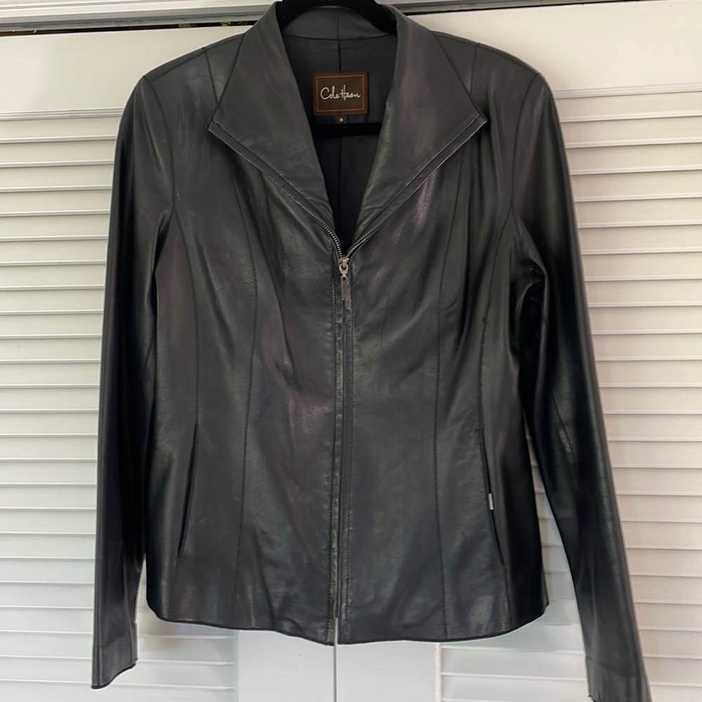 Cole Haan lambskin leather jacket